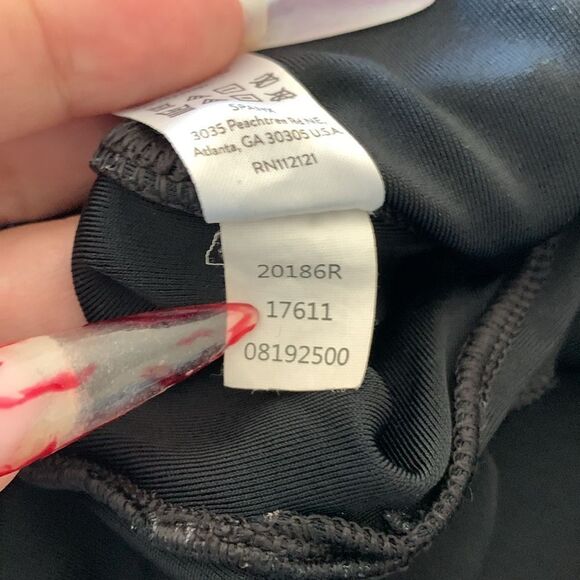 Spanx Foiled Snakeskin Leather Leggings - Picture 7 of 7